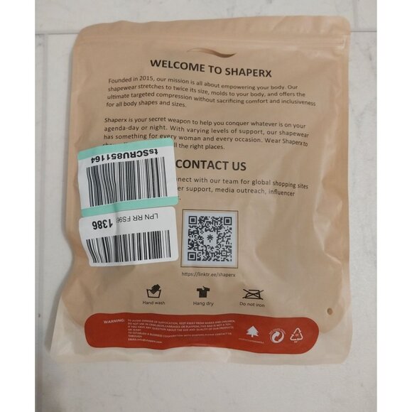 SHAPERX Women's Shapewear Bodysuit Tummy Control Seamless Black Sz L/XL - Picture 3 of 11